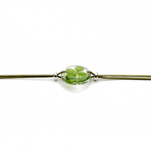 Clover bracelet with 925 sterling silver beads (143.3ARG)