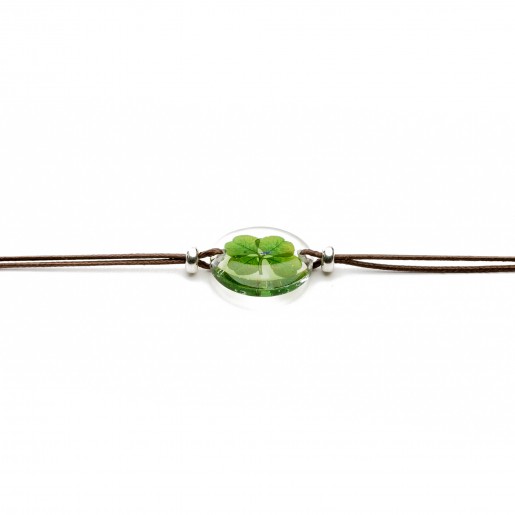 Clover bracelet with 925 sterling silver beads (143.3ARG)