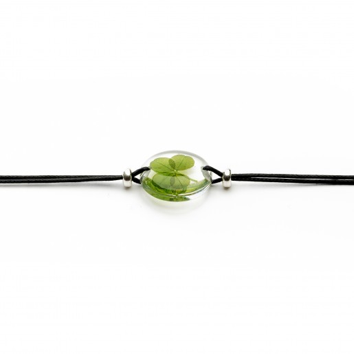 Clover bracelet with 925 sterling silver beads (143.3ARG)