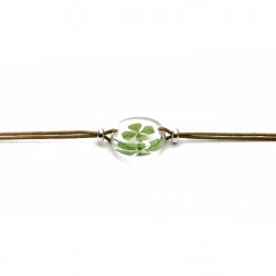 Bracelet de trèfle perles d'Argent 925 (143.3ARG)