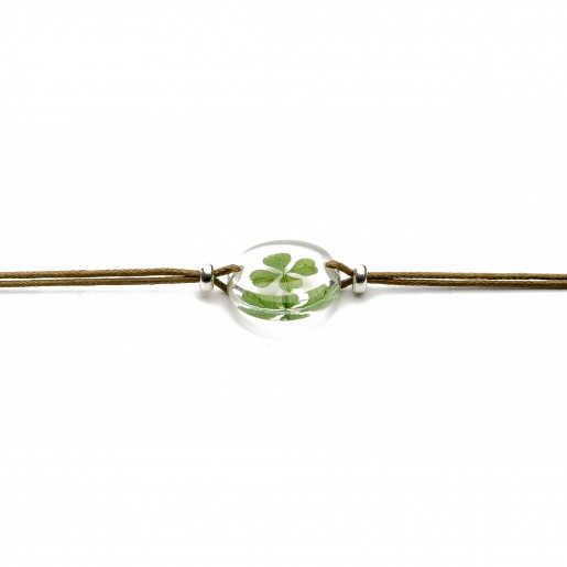 Clover bracelet with 925 sterling silver beads (143.3ARG)