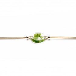 Clover bracelet with 925 sterling silver beads (143.3ARG)